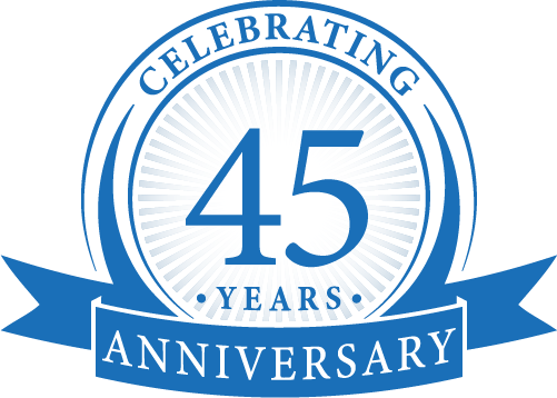 Celebrating 45 years icon